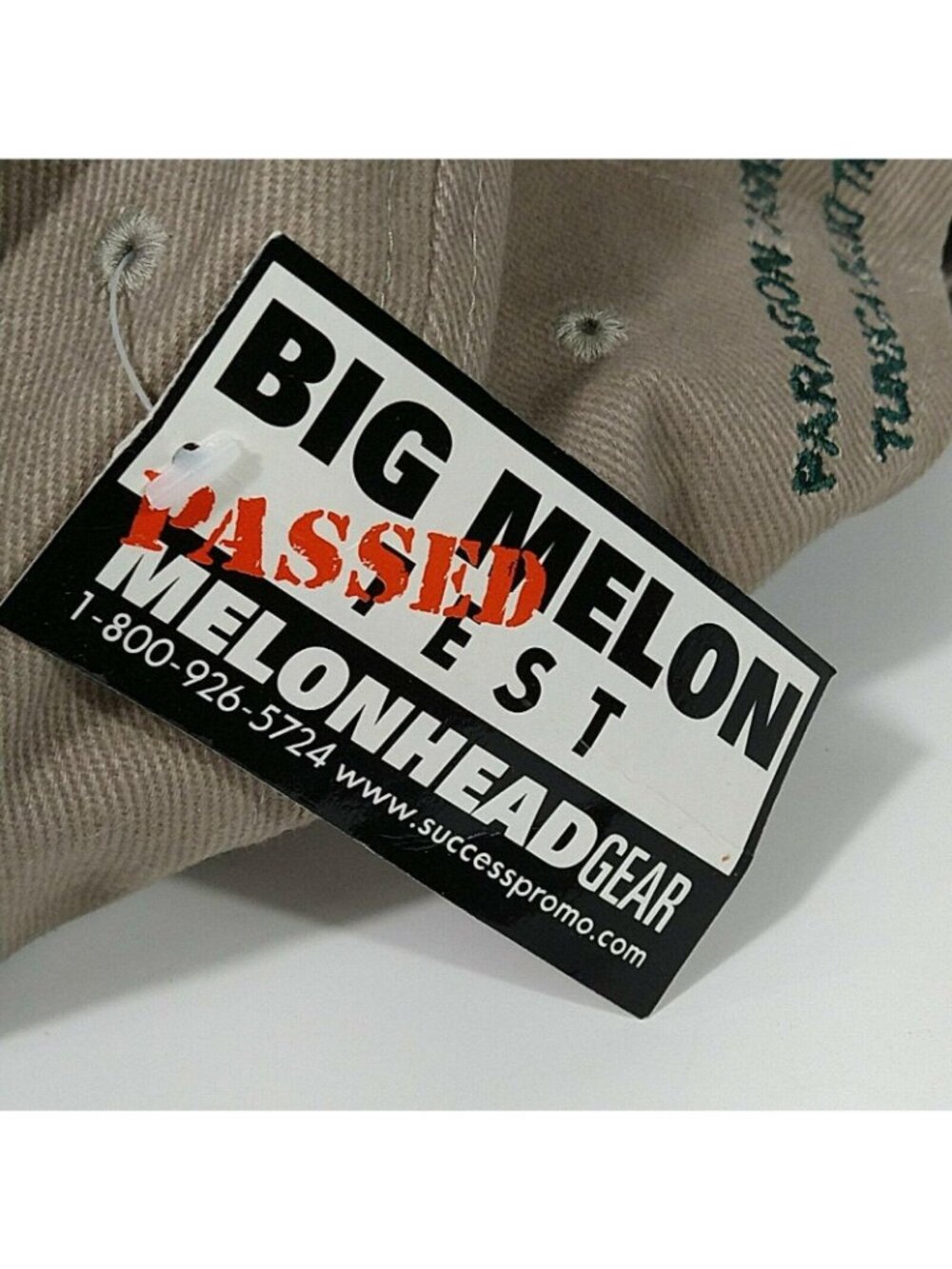 Melonhead Tan Cap Strap Back Paragon Casino Resort Logo Men Women One Size NEW - Picture 5 of 6